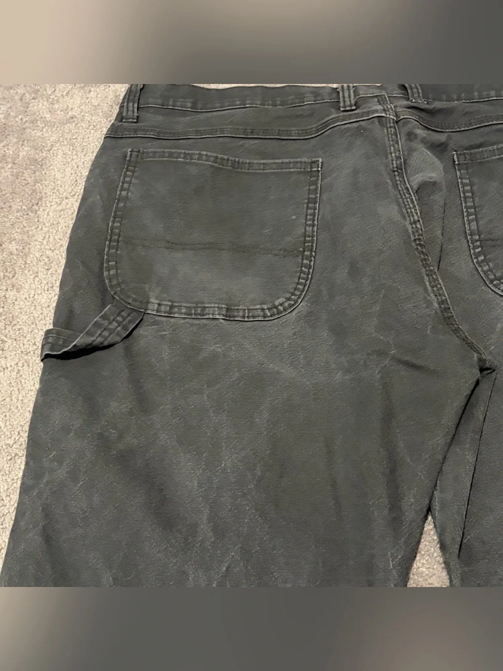 Genuine Dickies Mens Dark Gray Carpenter Straight Jeans Sz 40x32 Measured 40x30